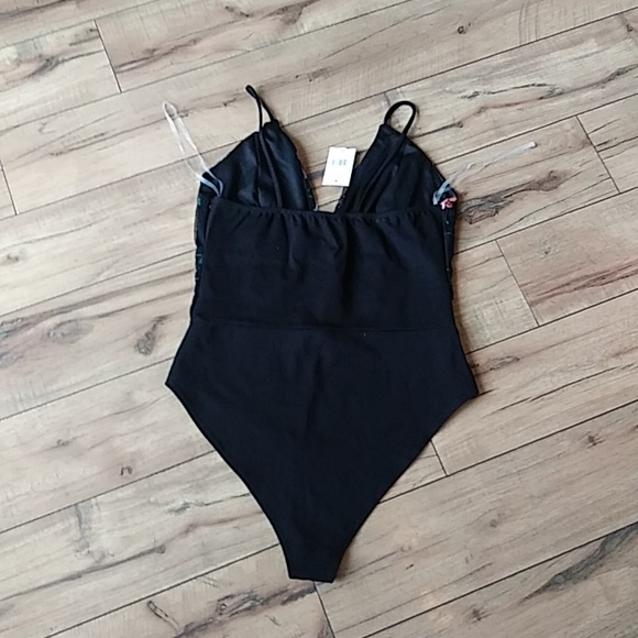 NWT Fashion Nova Don't Think Twice Black/Combo Bodysuit. Size M - Picture 11 of 17